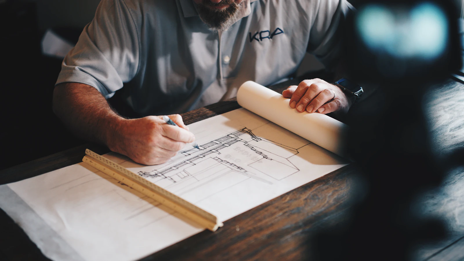 Measure & plan stage of the interior design process